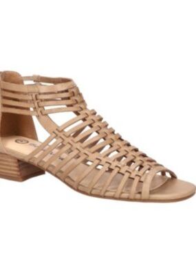 Bella Vita Tan Woven Caged Sandal